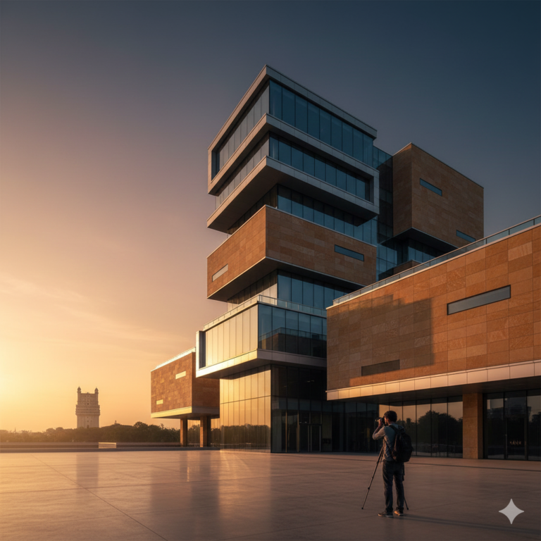 Architecture photography in Jubilee Hills and Banjara Hills, building and structure photography in Madhapur and Kondapur, architectural design photography in Gachibowli and the Financial District, modern architecture shoots in Film Nagar and Kokapet, architectural project photography in Narsingi and Kothaguda.